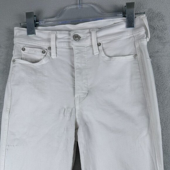 AYR All Year Round Vintage Flare Leg Jeans Mid Rise Womens Size 26 White - Picture 3 of 14
